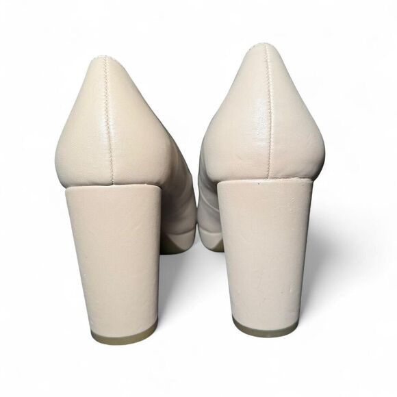 Naturalizer Women’s Size 9 Nude Platform Pumps Vegan Leather Block Heel Dress - Picture 2 of 7